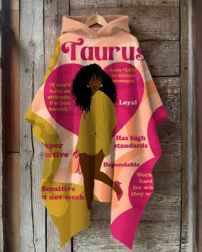 Taurus Girly Season Hooded Warm Shawl Cape