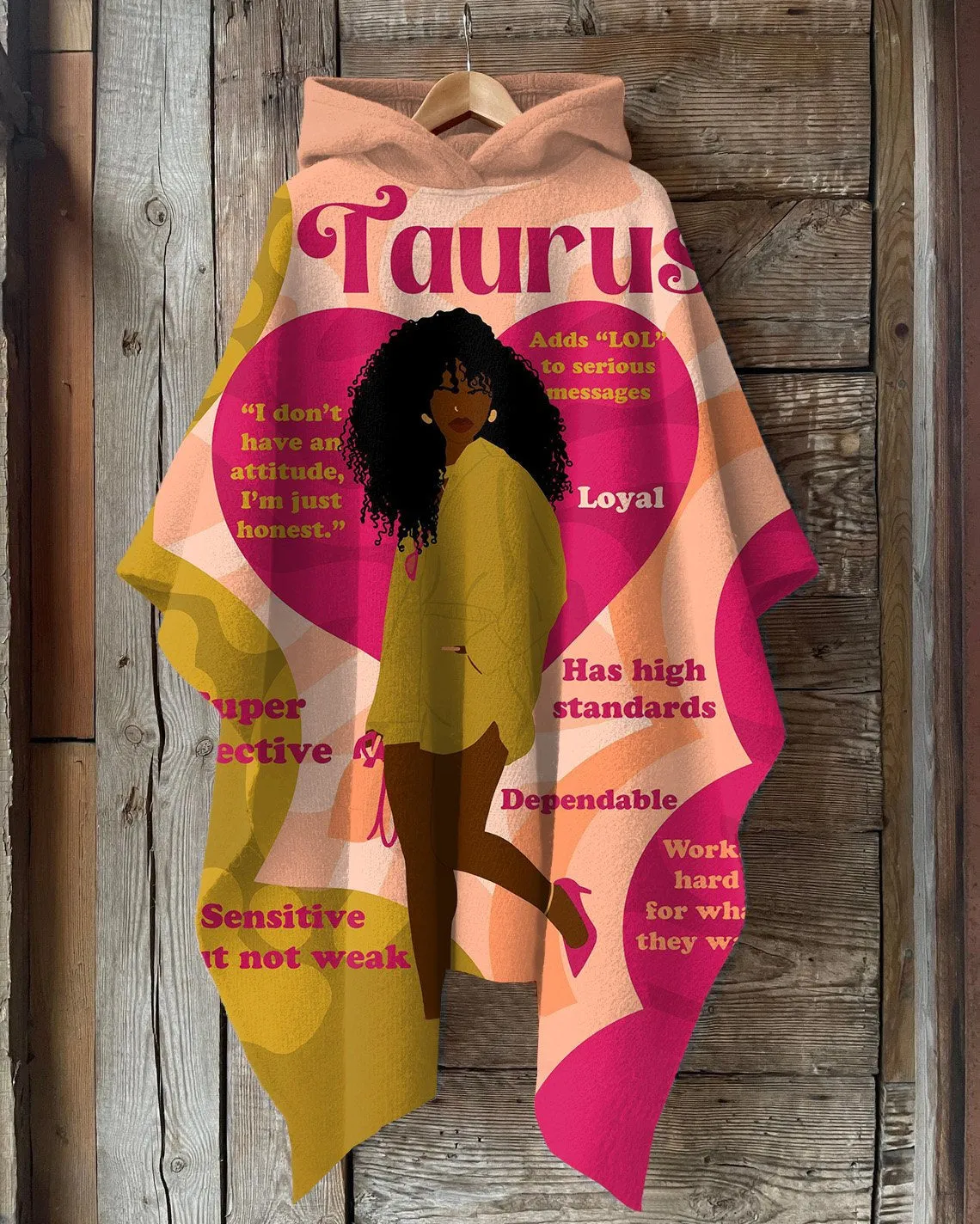 Taurus Girly Season Hooded Warm Shawl Cape