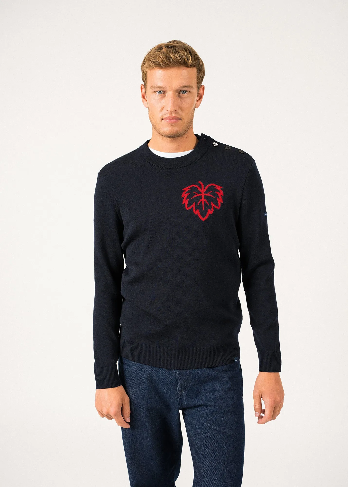 Terre-Mer sailor jumper - SAINT JAMES x Nus (NAVY/MEDOC)