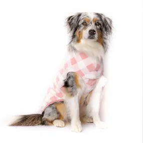 The Floofy Fleece Dog Coat | Pink Gingham