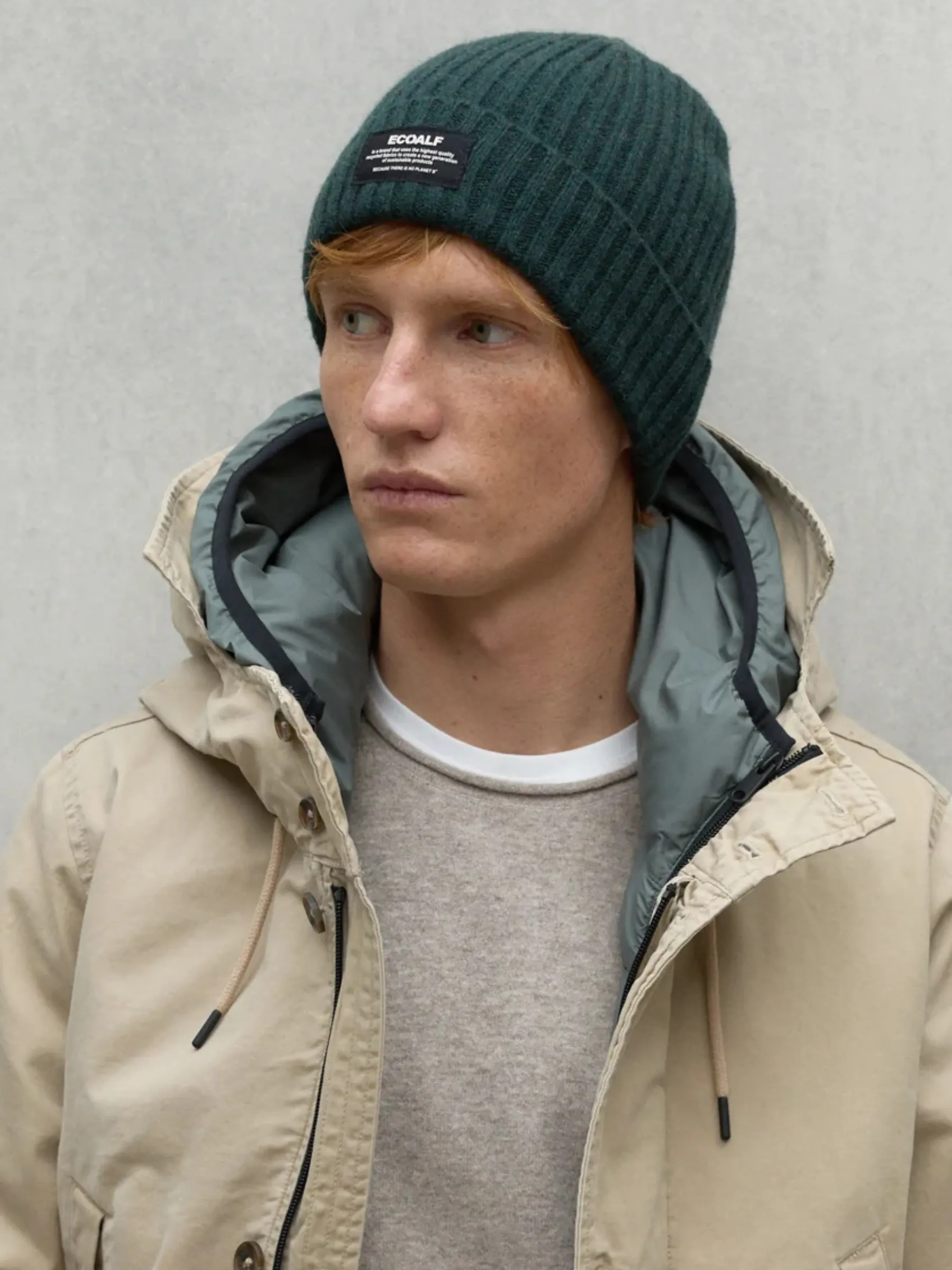Thick Woodland Green Unisex Beanie | Ecoalf