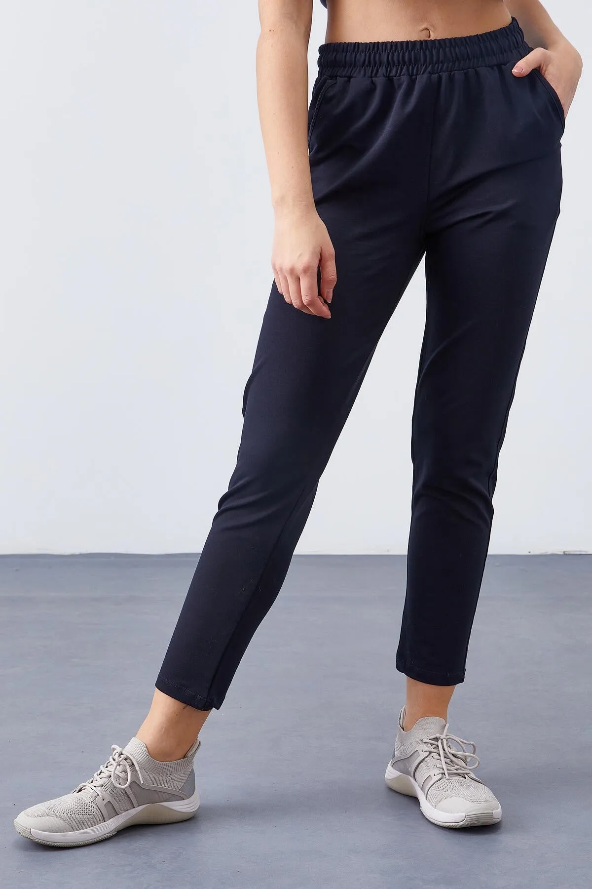 TMY Navy High Waist Jogger Comfortable Fit Slim Leg Women's Sweatpants - 94566 - Georgetown