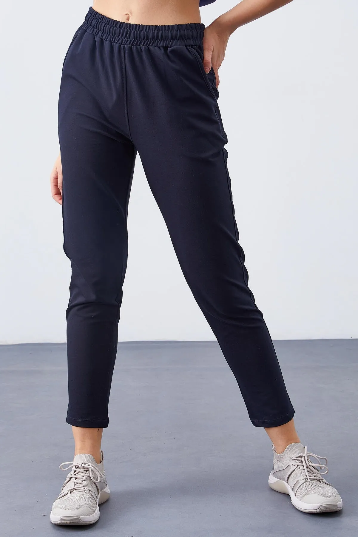 TMY Navy High Waist Jogger Comfortable Fit Slim Leg Women's Sweatpants - 94566 - Georgetown
