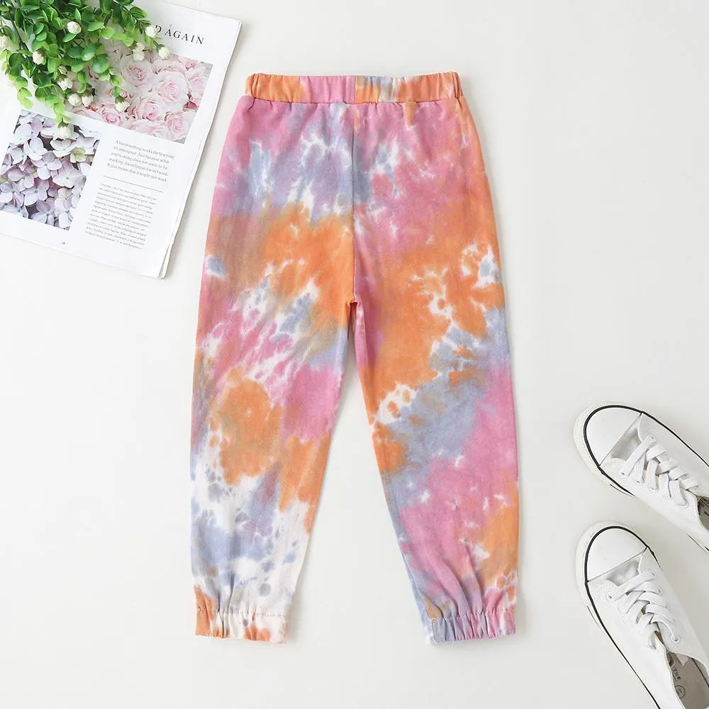 Toddler Girls Tie Dye Sweatpants