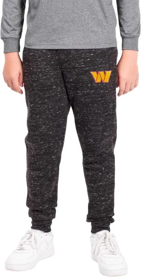 Ultra Game NFL Official Youth Super Soft Supreme Jogger Sweatpants, Washington Commanders, Black Snow|Washington Commanders