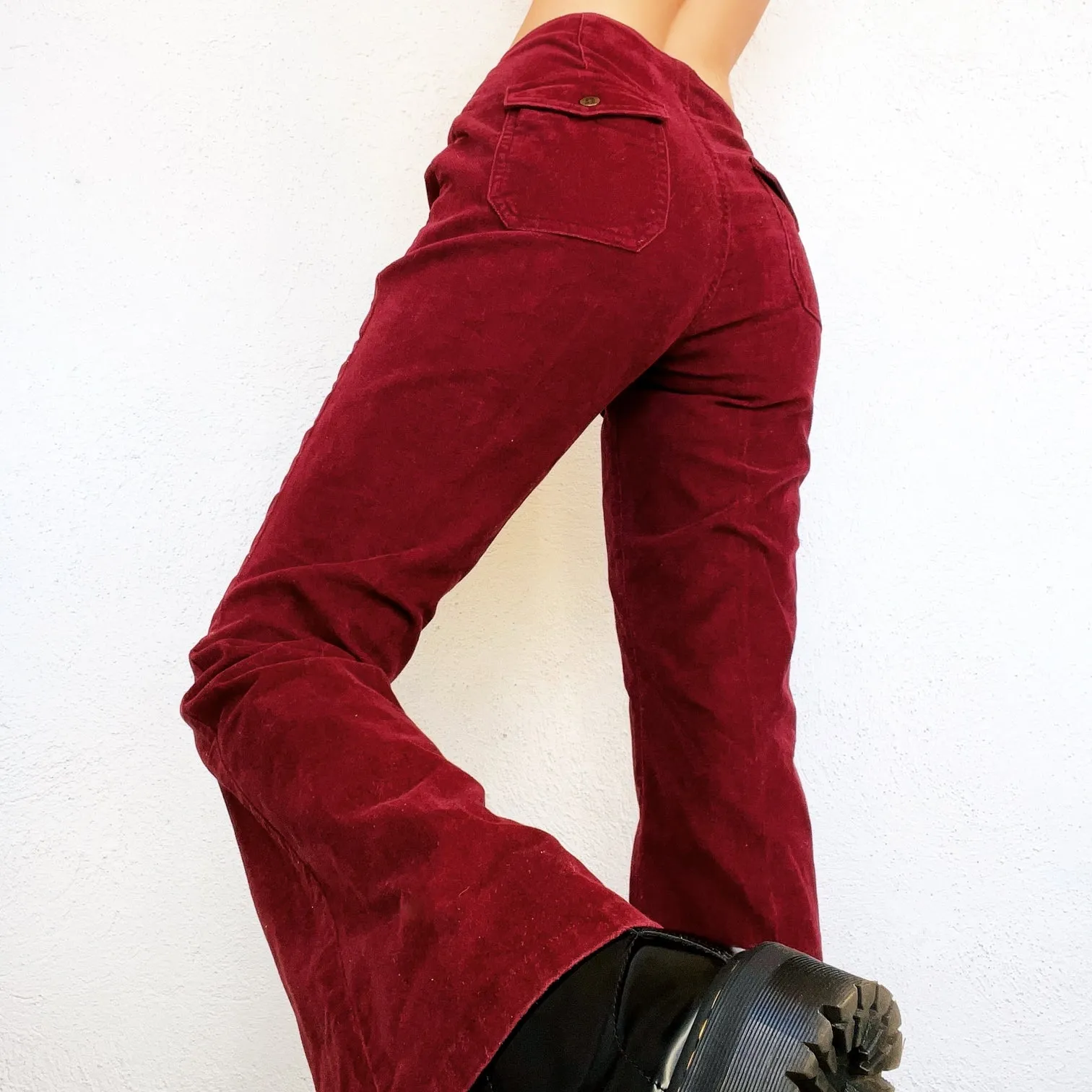 Velvety Lace Up Tommy Flares
