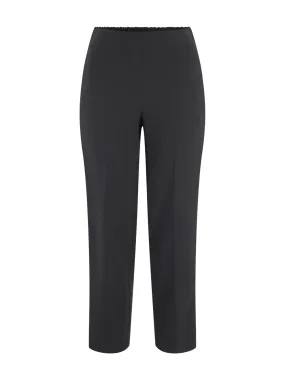 Vince Mid Rise Velvet Trim Pull On Pant in Black