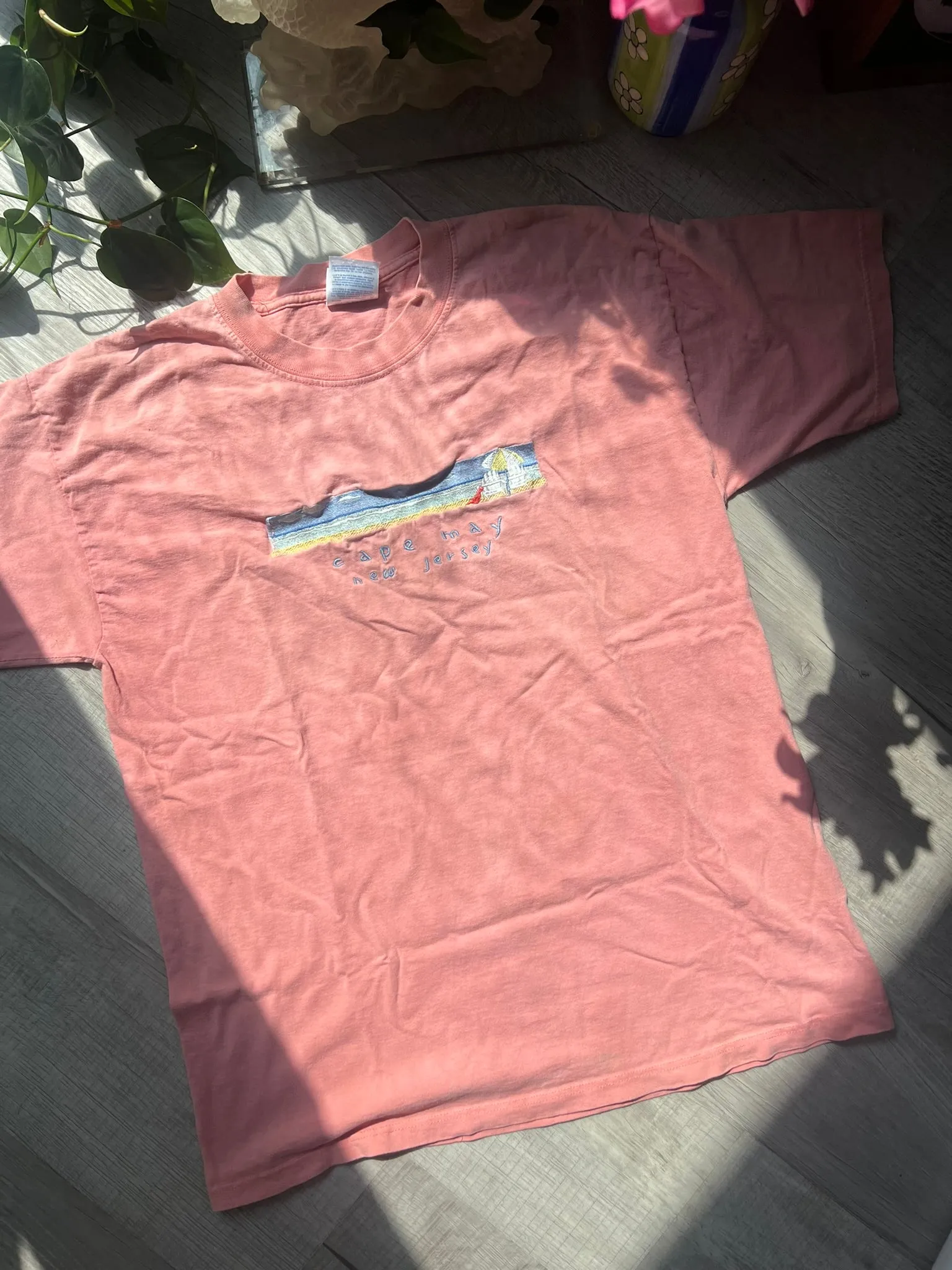Vintage Cape May Embroidered Graphic Tee by Gildan