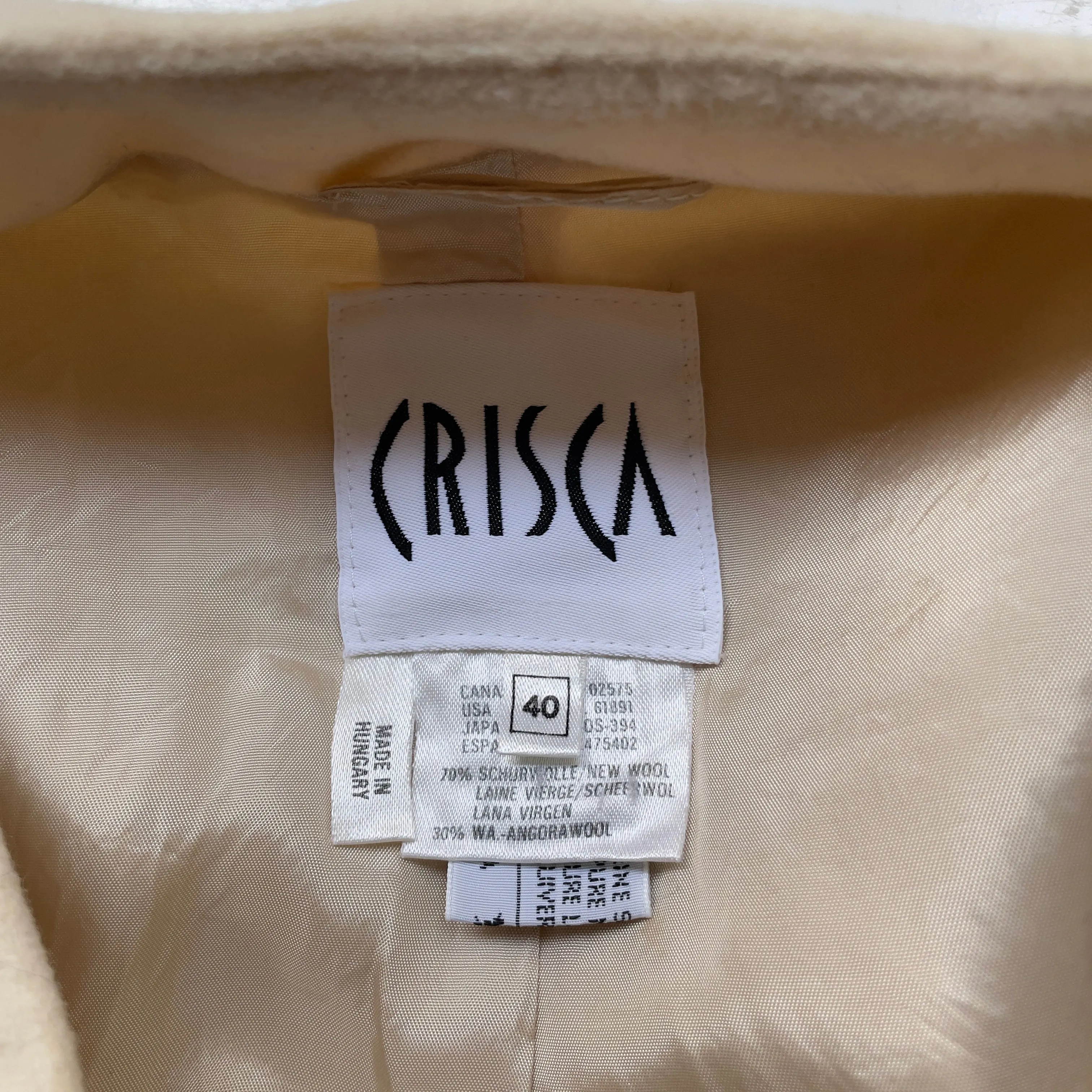 Vintage CRISCA Angora blend Jacket