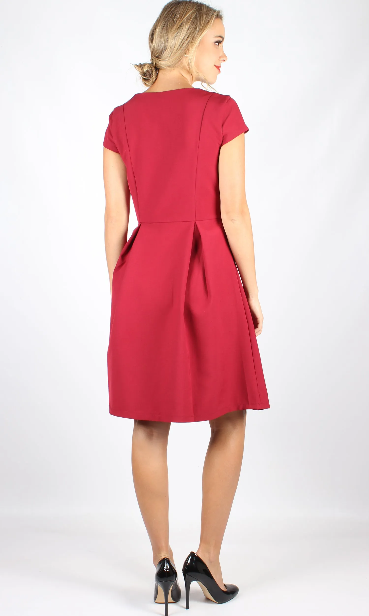 VS7066-3TB Front Zipper A-Line Dress (Pack)