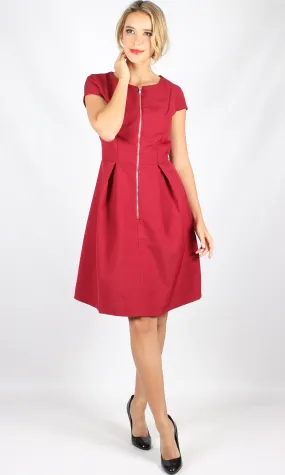 VS7066-3TB Front Zipper A-Line Dress (Pack)