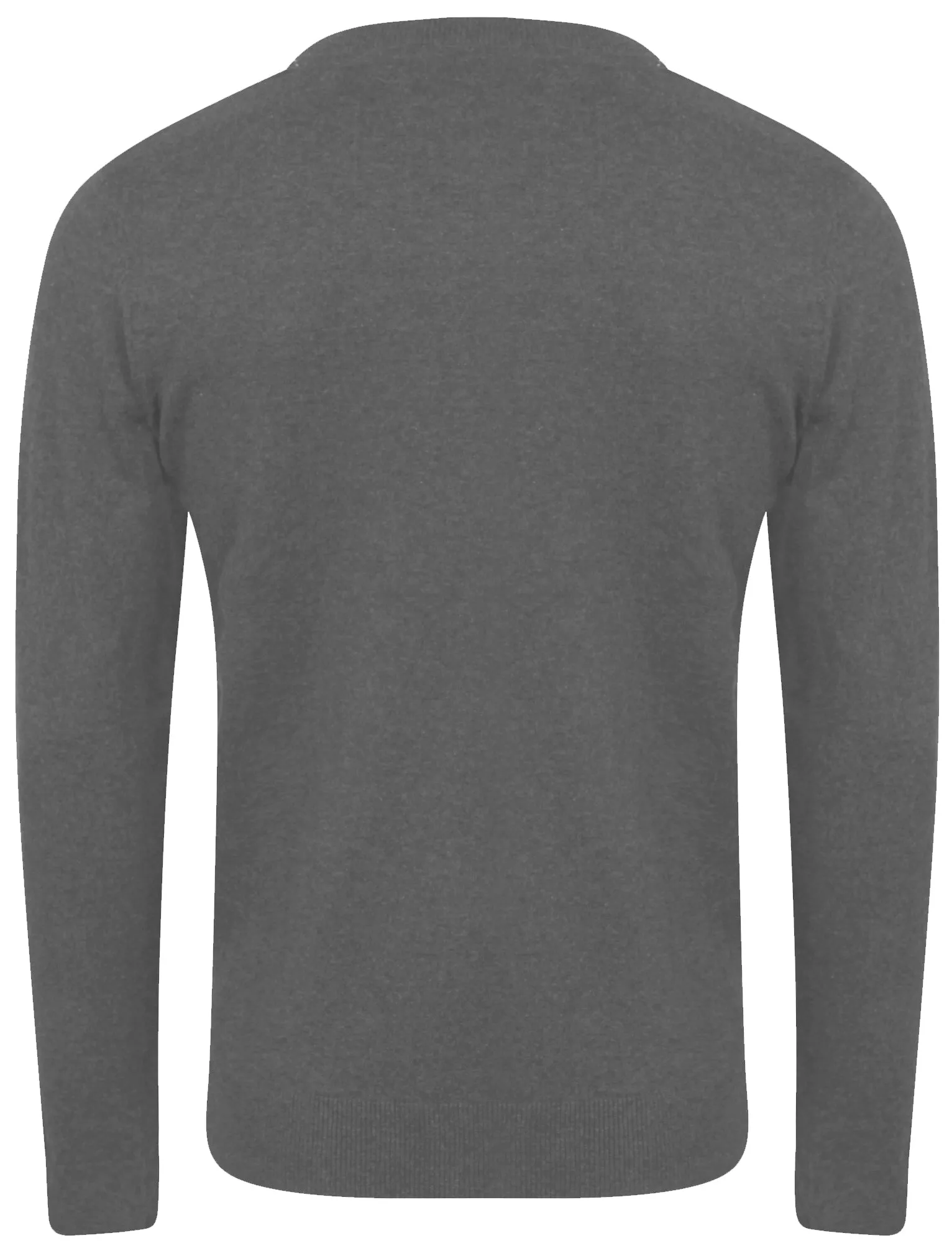 Walenski Mock T- Shirt Insert Knitted Jumper in Mid Grey Marl - Dissident