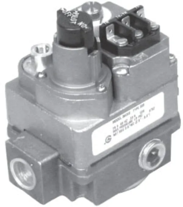 White-Rodgers 36C53-418 24v 3/4" X 3/4" Natural Gas Valve Thermocouple Actuated Line Interrupter, E.C.O. Terminals With Jumper Lead, Slow Opening, Reducer Bushings