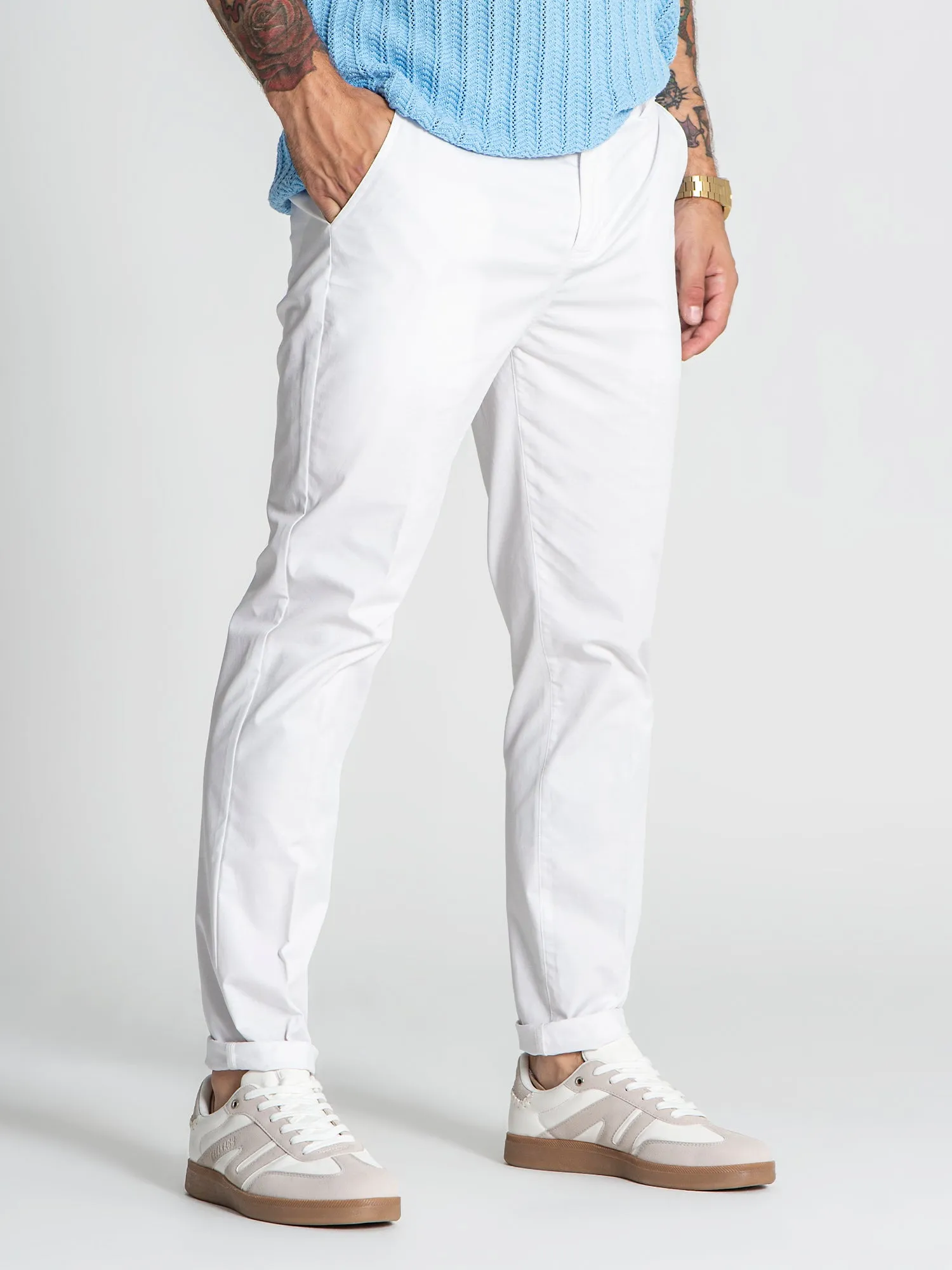 White VIP Chino Pants