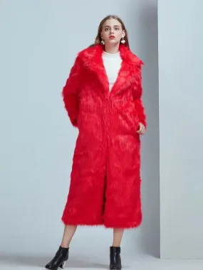 Women Long Faux fur Coat