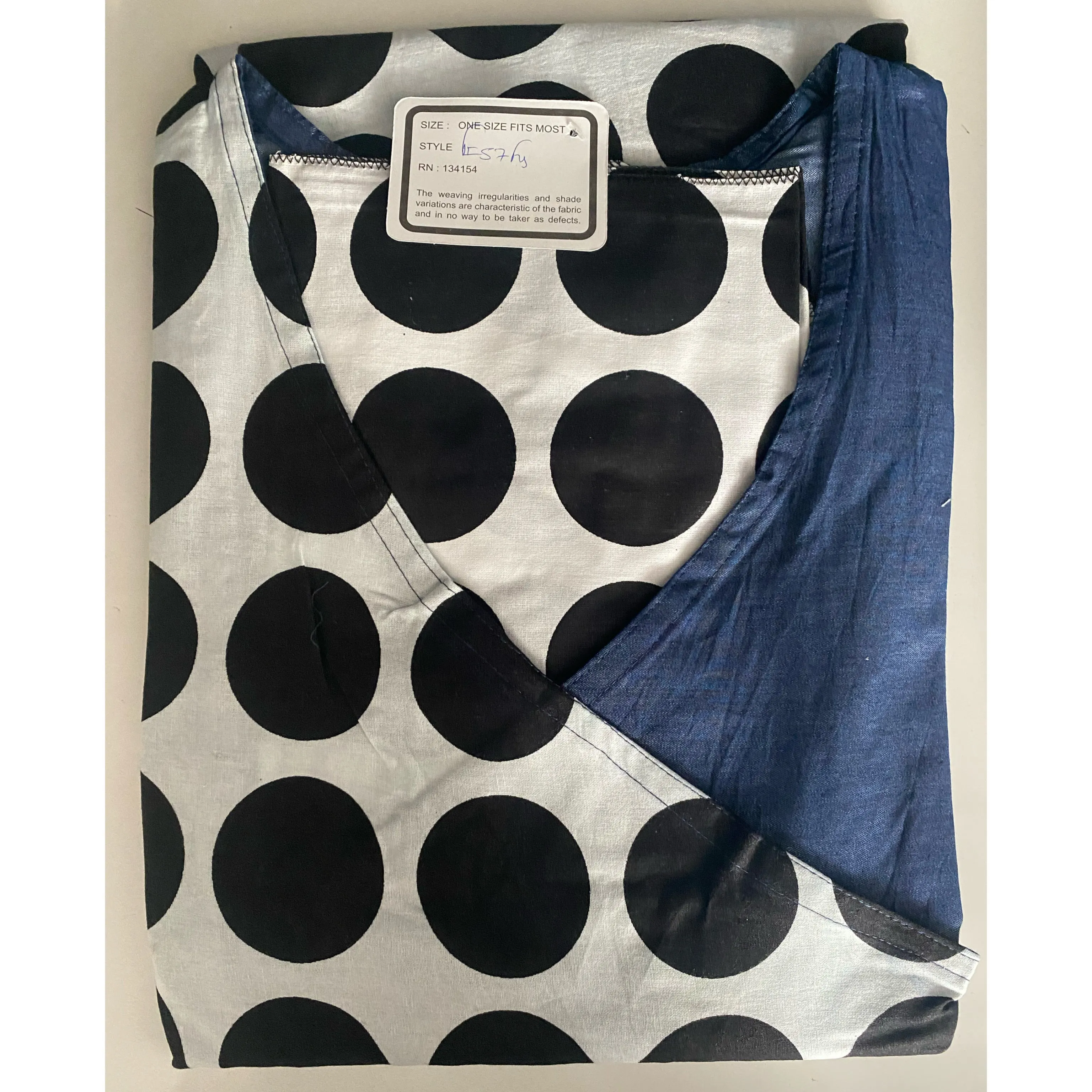Women's African Print Short Denim Wrap Dress - FI-57 F/S