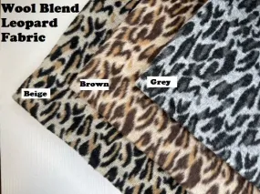 Wool Blend Leopard Fabric-9382