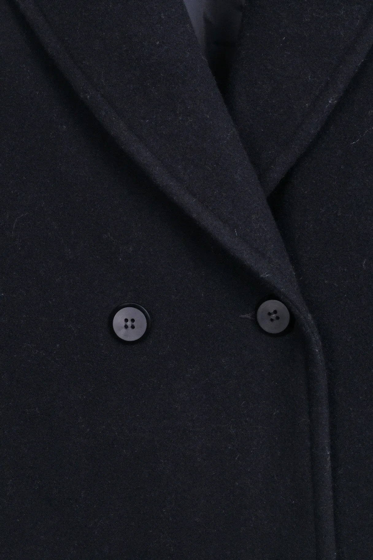 ZETA Womens 14/40 L Coat Double Breasted Wool Black