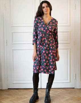 Zuras Wrap Dress Hibiscus